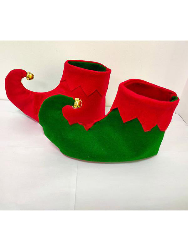 Christmas Kids Elf Candy Shoes Dark Red