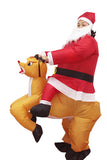 Xmas Santa Ride A Costume Gonflable de Renne