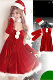 Santa Woman Costume Christmas Red Dress