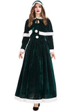 Deluxe Christmas Mrs Claus Costume Green