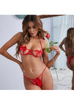 Christmas Bowknot Lingerie Sexy Bra And Panty Set