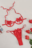 Christmas Bowknot Lingerie Sexy Bra And Panty Set