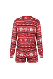 Holiday Pajama Set Crop Top And Shorts Loungewear