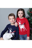 Christmas Ugly Red Sweater For Kids Reindeer Jumper