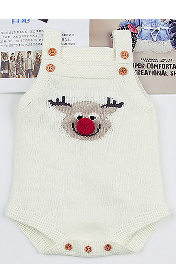 Reindeer Knitted Baby Romper