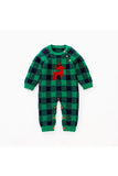 Reindeer Plaid Baby Christmas Romper