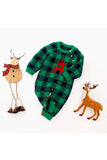 Reindeer Plaid Baby Christmas Romper