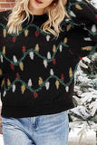 Womens Ugly Christmas Sweater Light Print Jumper
