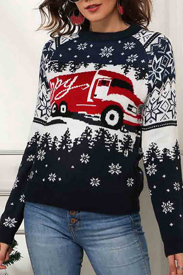 Womens Snowflake Holiday Sweater