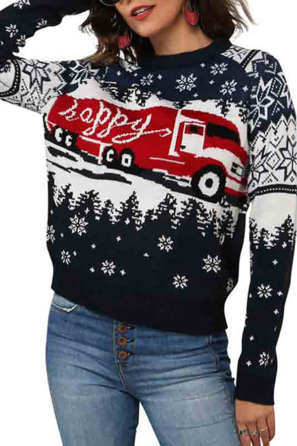 Womens Snowflake Holiday Sweater