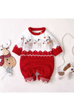 Reindeer Long Sleeve Christmas Romper For Baby