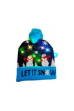 Snowman Light Up Christmas Hat Blue