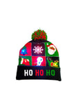 Funny Knitted Led Christmas Beanie Green