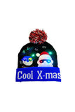 Santa Claus Print Christmas Hat With Lights