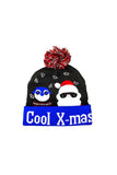 Chapeau de Noël imprimé Père Noël avec lumières