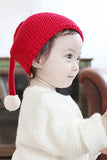 Bonnet Père Noël Tricoté Bébé Rouge