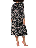 Women's Summer Swing Dress Floral V Neck Plus Size Midi Dress
