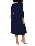 Women's Summer Swing Dress Floral V Neck Plus Size Midi Dress