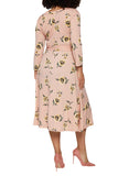 Women's Summer Swing Dress Floral V Neck Plus Size Midi Dress