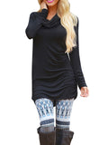 Pinkqueen Long Sleeve Turtleneck Dress Tunic T Shirt For Women