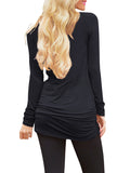 Pinkqueen Long Sleeve Turtleneck Dress Tunic T Shirt For Women