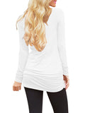 Pinkqueen Long Sleeve Turtleneck Dress Tunic T Shirt For Women