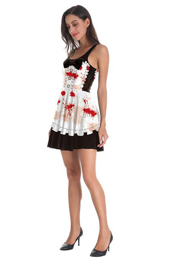 Zombie French Maid Costume Halloween Costume