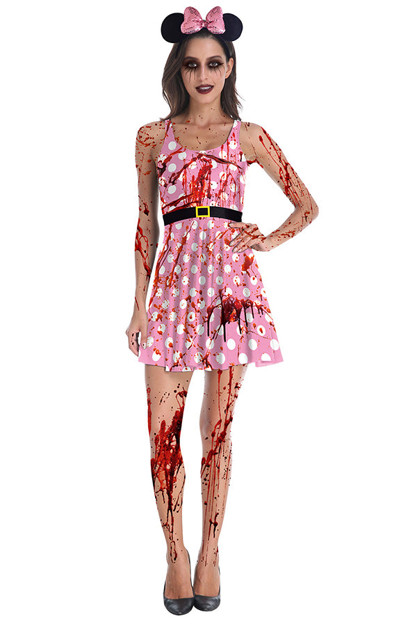 Bloody Mice Halloween Costume For Adult Pink