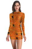 Halloween Spider Web Print Dress Ginger