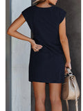 Pinkqueen Women's Short Sleeve T Shirt Dresses Tie Knot Bodycon Mini Dress