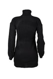 Womens Turtleneck Black Sweater Dress