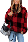 Women'S Quarter Zip Plaid Pullover