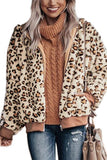 Veste zippée à imprimé léopard pour femme