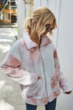 Fluffy Tie Dye Faux Fur Coat