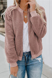 Faux Sherpa Zip Up Jacket With Pocket
