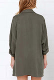 Notched Collar Solid Open Front Coat