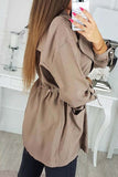 Drawstring Waist Short Trench Coat