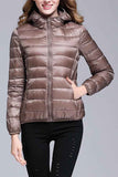 Portable Women Down Jacket Khaki