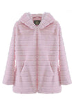 Winter Luxury Faux Fur Long Coats Pink