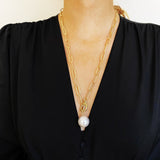 Vintage Baroque Pearl Necklace for Mom and Lover's Gift