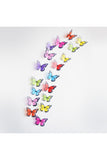 3D Butterfly Wall Decal Stickers Multicolor 18 Pieces