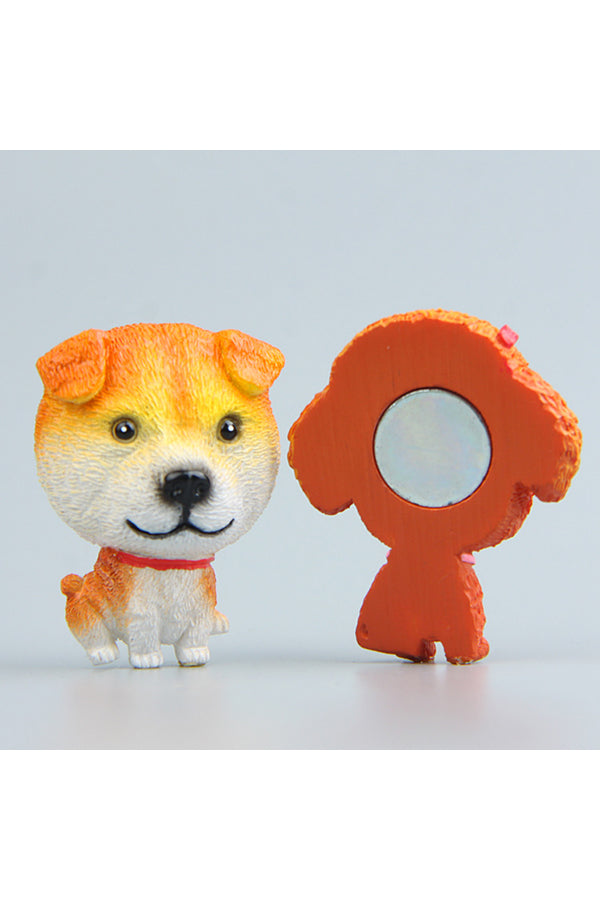 Aimant décoratif de réfrigérateur de chien de dessin animé mignon magnétique gingembre