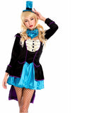 Black Mad Hatter Alice In Wonderland Circus Costume
