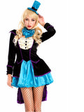 Black Mad Hatter Alice In Wonderland Circus Costume