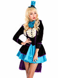Black Mad Hatter Alice In Wonderland Circus Costume