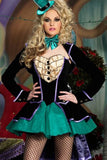Black Mad Hatter Alice In Wonderland Circus Costume