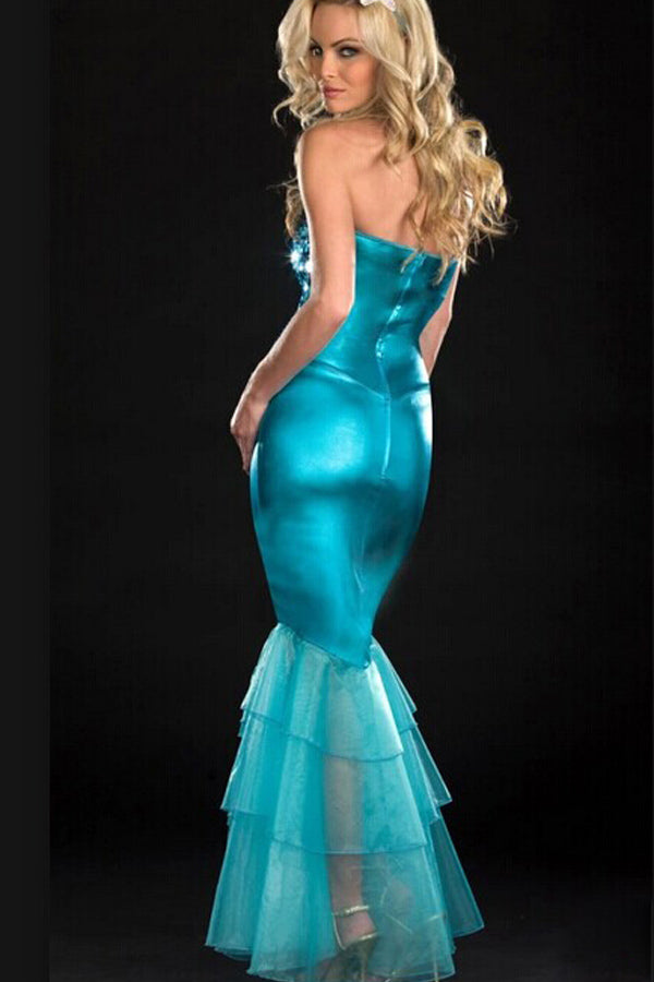 Blue Sexy Mermaid Adult Womens Fairytale Costume