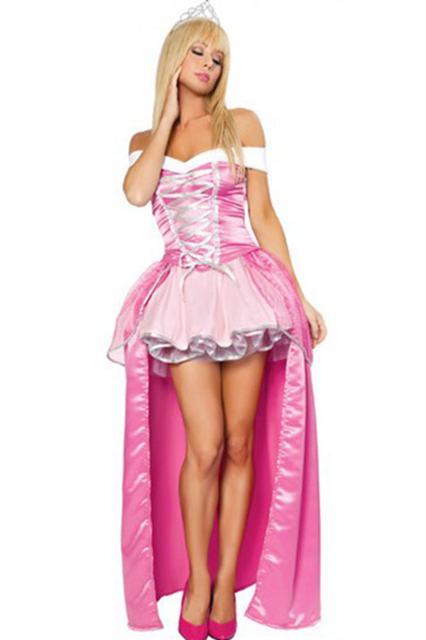 Pink Sweet Womens Snow White Halloween Fairytale Costume