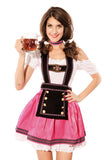 Pink Cute Halloween Beer Maid Costume