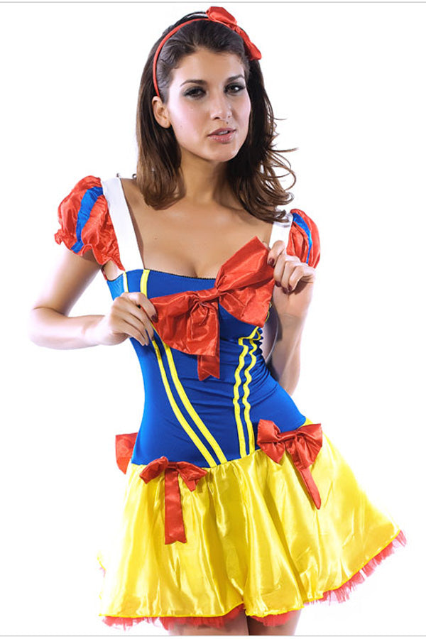Blue Girls Snow White Cute Halloween Fairytale Costume